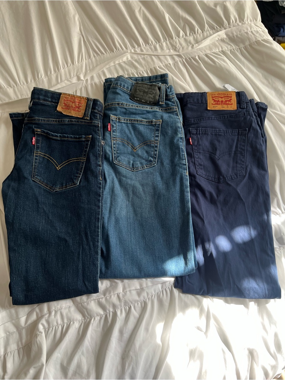 Levi's Men's Jeans  Bundle - Dark Blue, Medium Blue, Navy